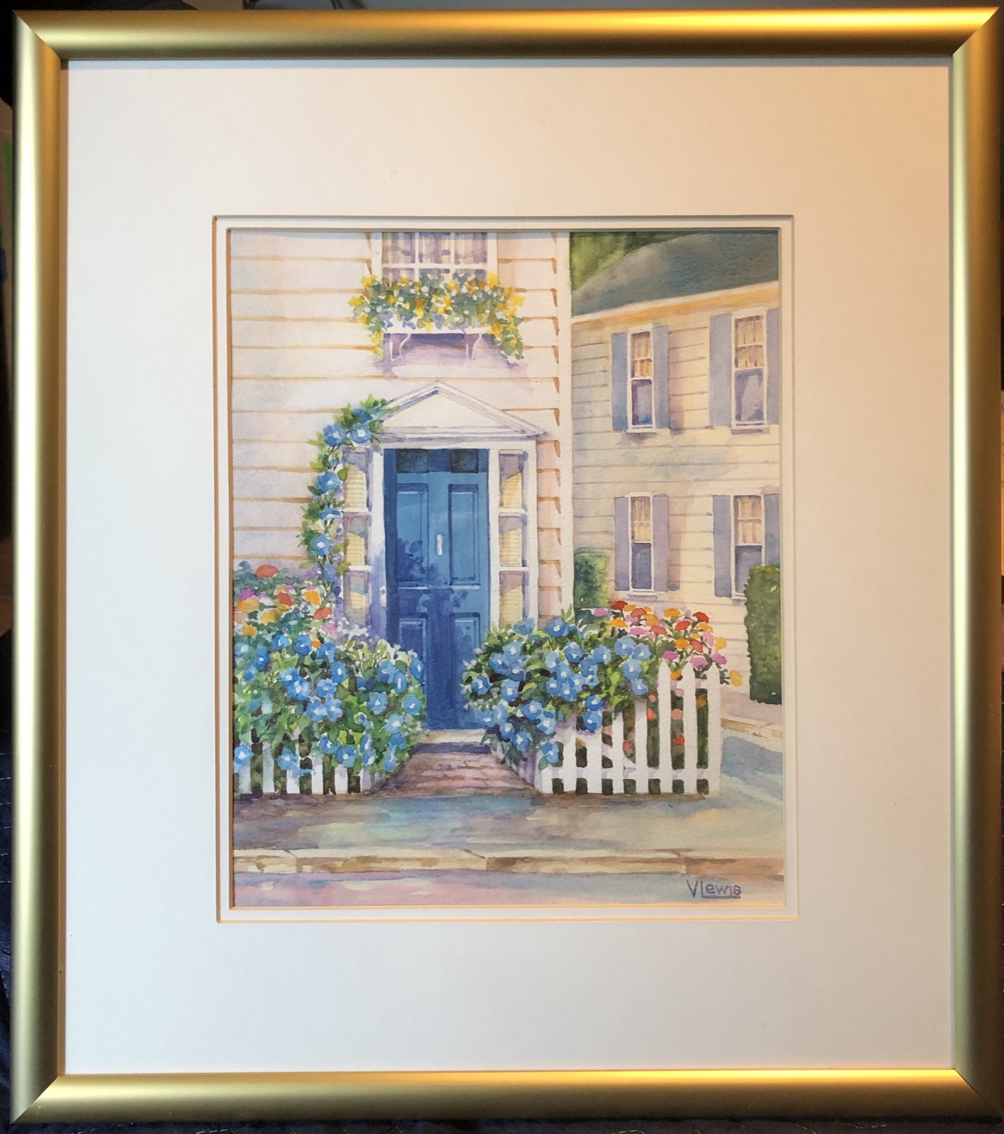 Blue Door, Hydrangeas